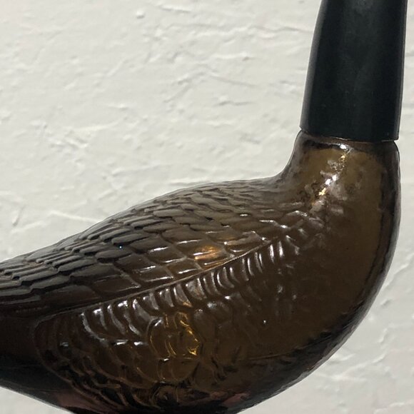 Vintage Avon Brown Glass Bottle GOOSE Decanter 5 oz Empty Bottle - Picture 11 of 12